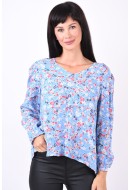 Bluza Dama Pieces Pcgertrude Regular Little Boy Blue /Flower